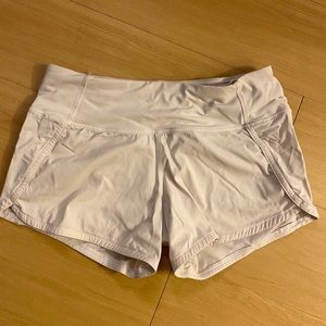 White Lululemon Running Shorts